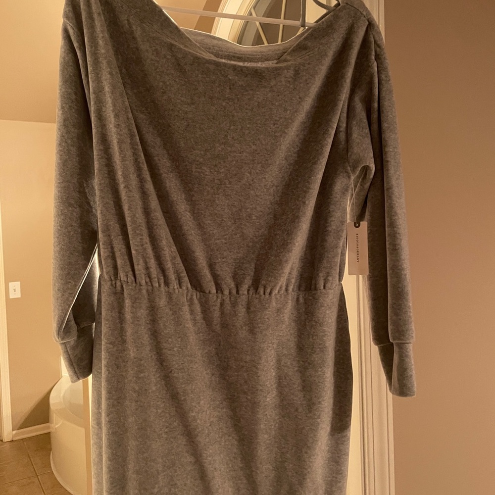 Anthropologie  Velor Dress
